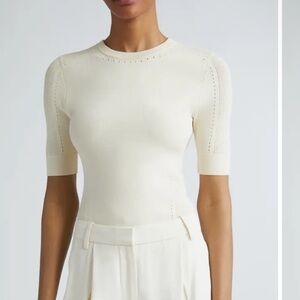 A.L.C. Ivory Short Sleeve Top